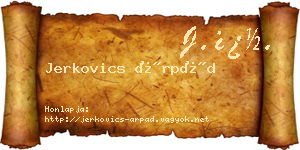 Jerkovics Árpád névjegykártya