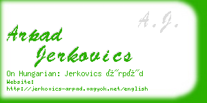 arpad jerkovics business card